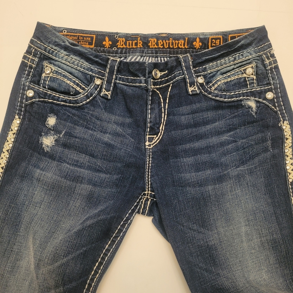 Rock Revival Durk Wash Easy Boot Irene Jeans Size 29 - Picture 7 of 15